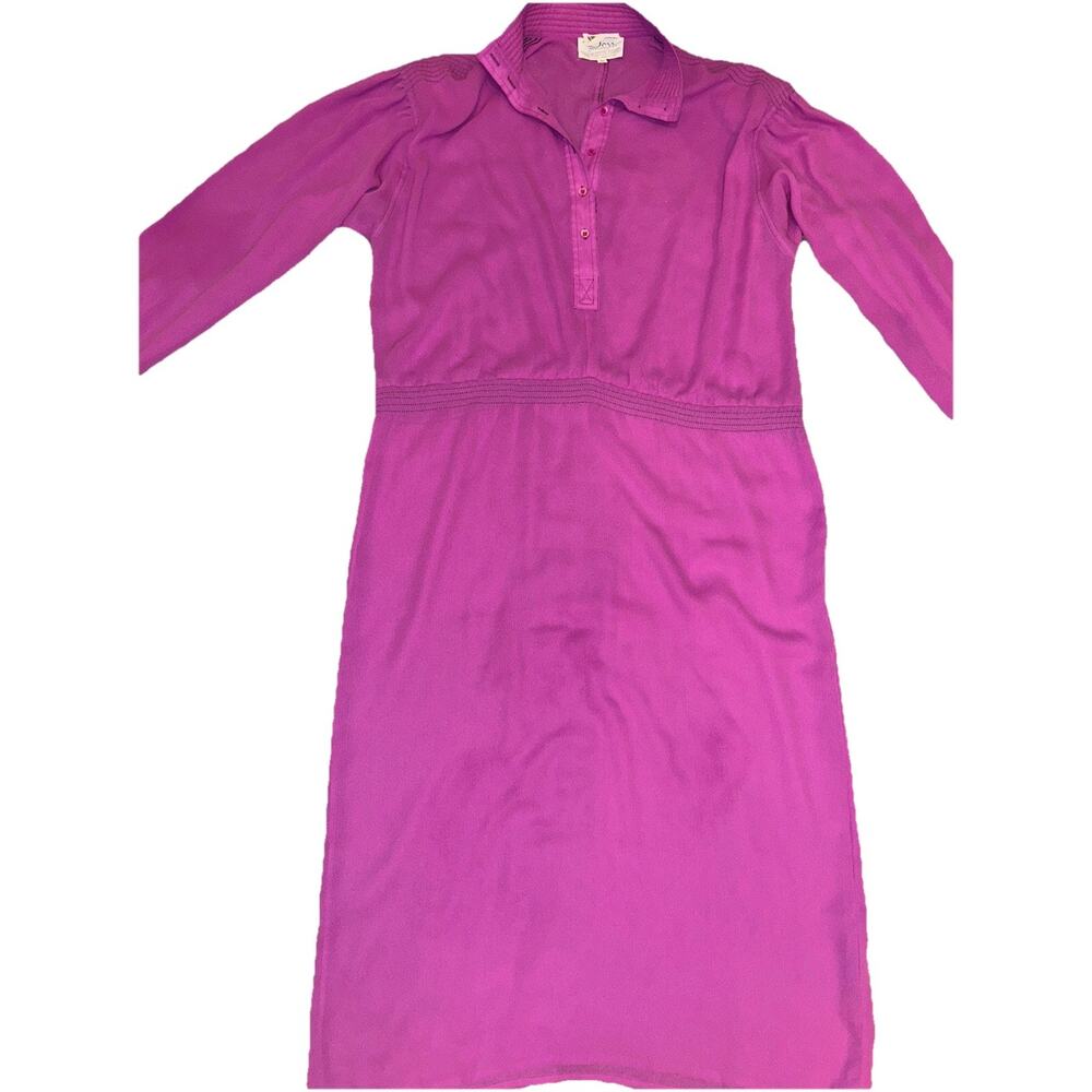 Vintage 70's Don Sophisticates by‎ Charlotte Ford Purple Pleated Dress Size 12